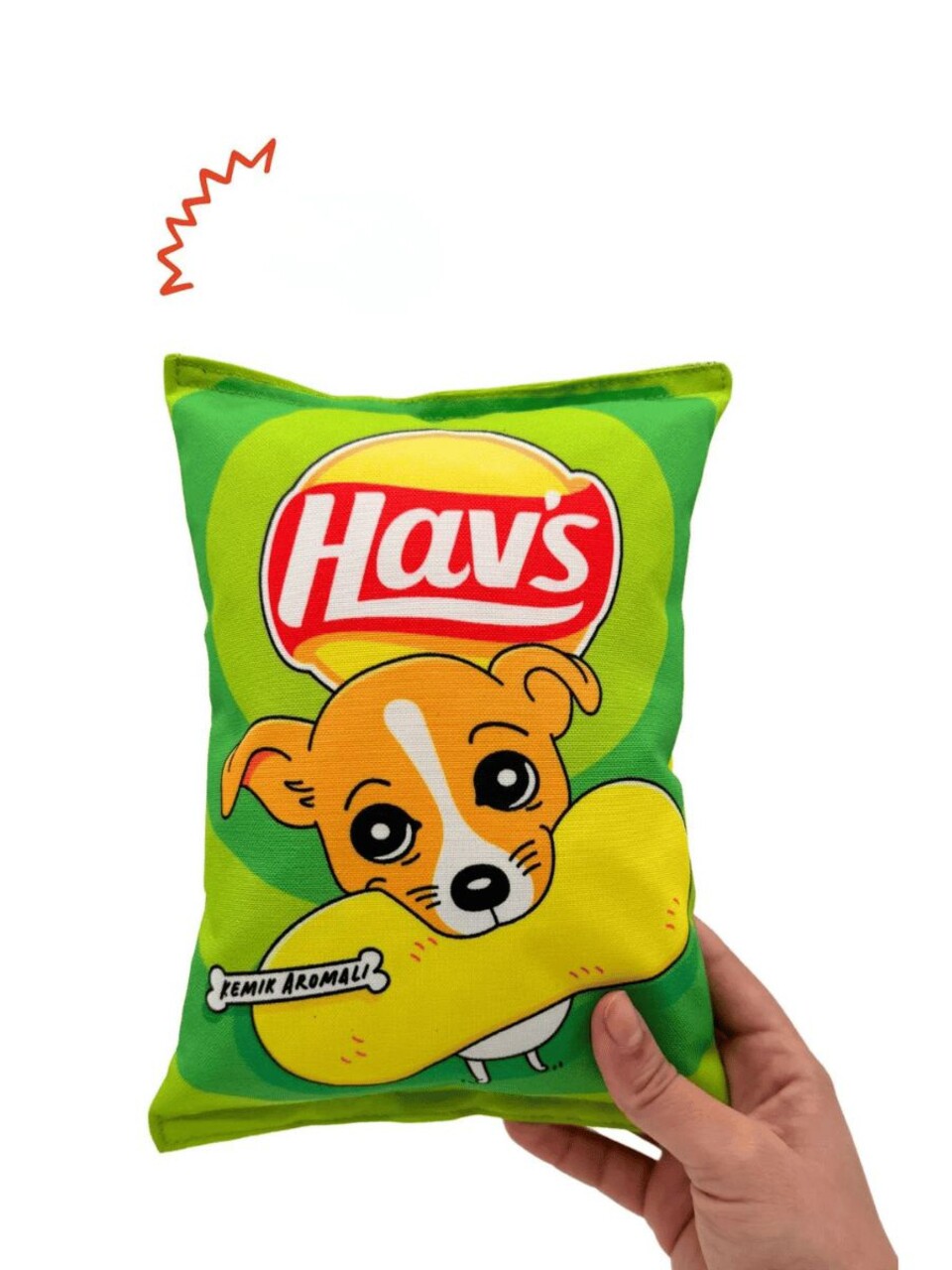 Jucărie pentru câini, Paws &amp; Whiskers, Havhav 1006, Poliester, Verde - imagine 3
